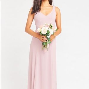 Jenn Maxi Dress - Neutral Mauve Chiffon - Size Small - Show Me Your Mumu